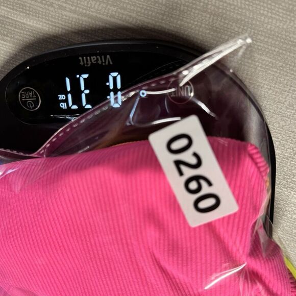 POPVIL Sz L High Waisted Bikini Bottom Neon Color Block Pink Yellow Orange NWT - Picture 10 of 10